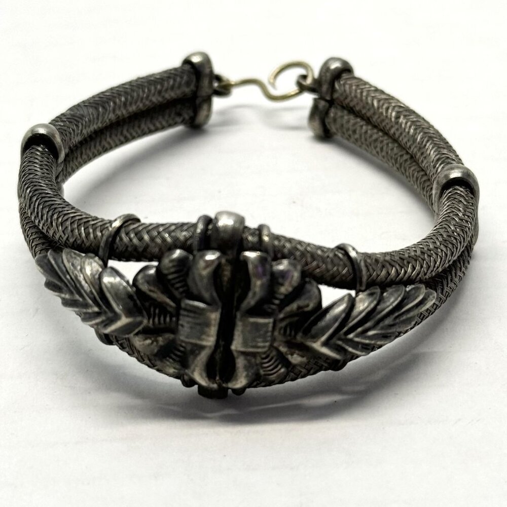 Vintage Thai Nickel Silver Bracelet